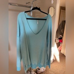 XL Free People Blue Oversized Sweater